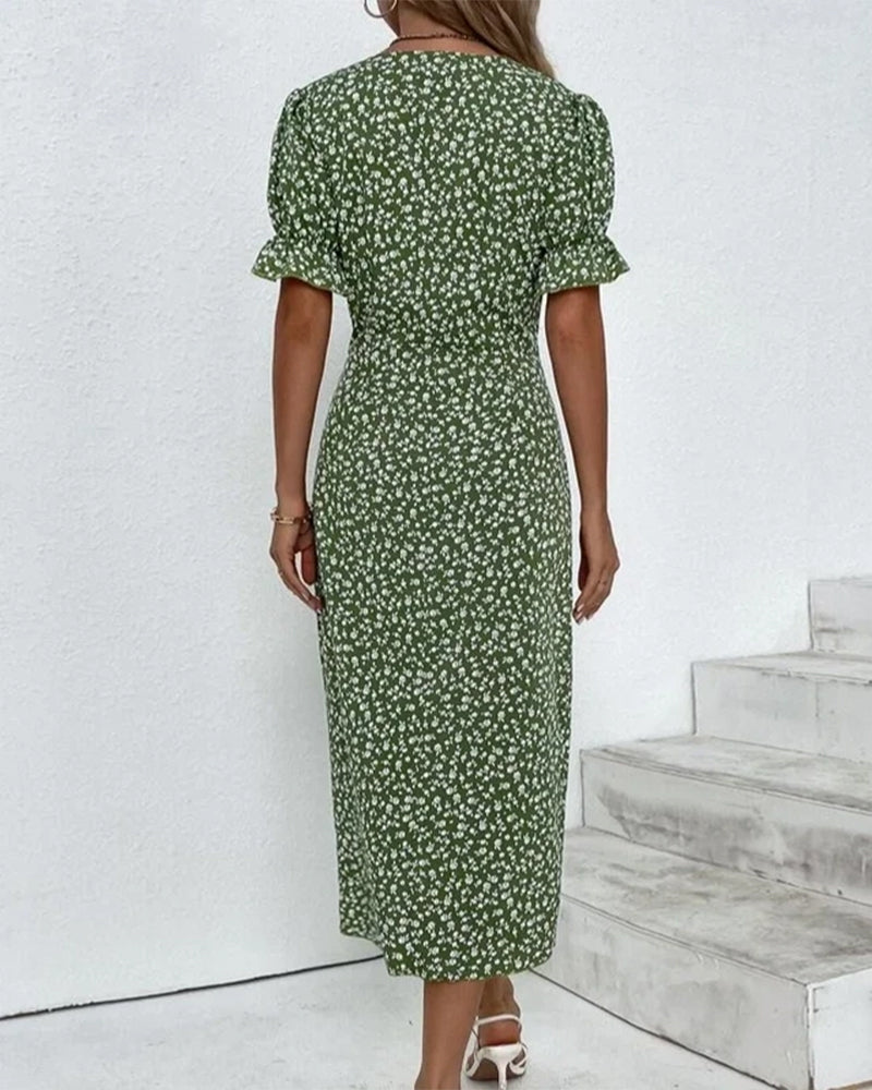 Blossomveil™ Midi Wrap Dress