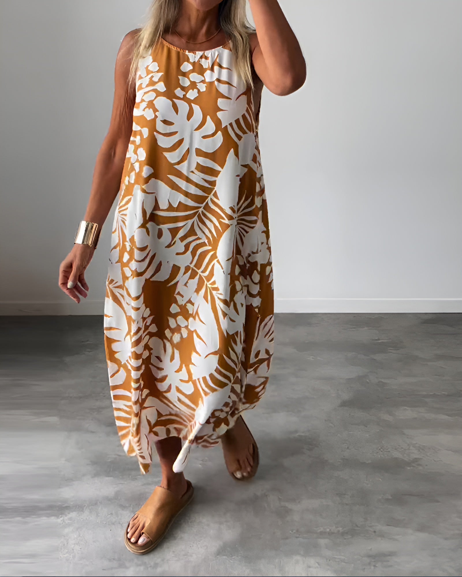 Solavie™ Palm Breeze Dress