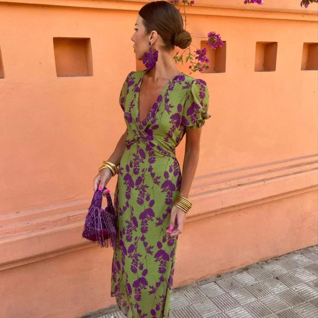 Verity™ Floral Drape Maxi Dress