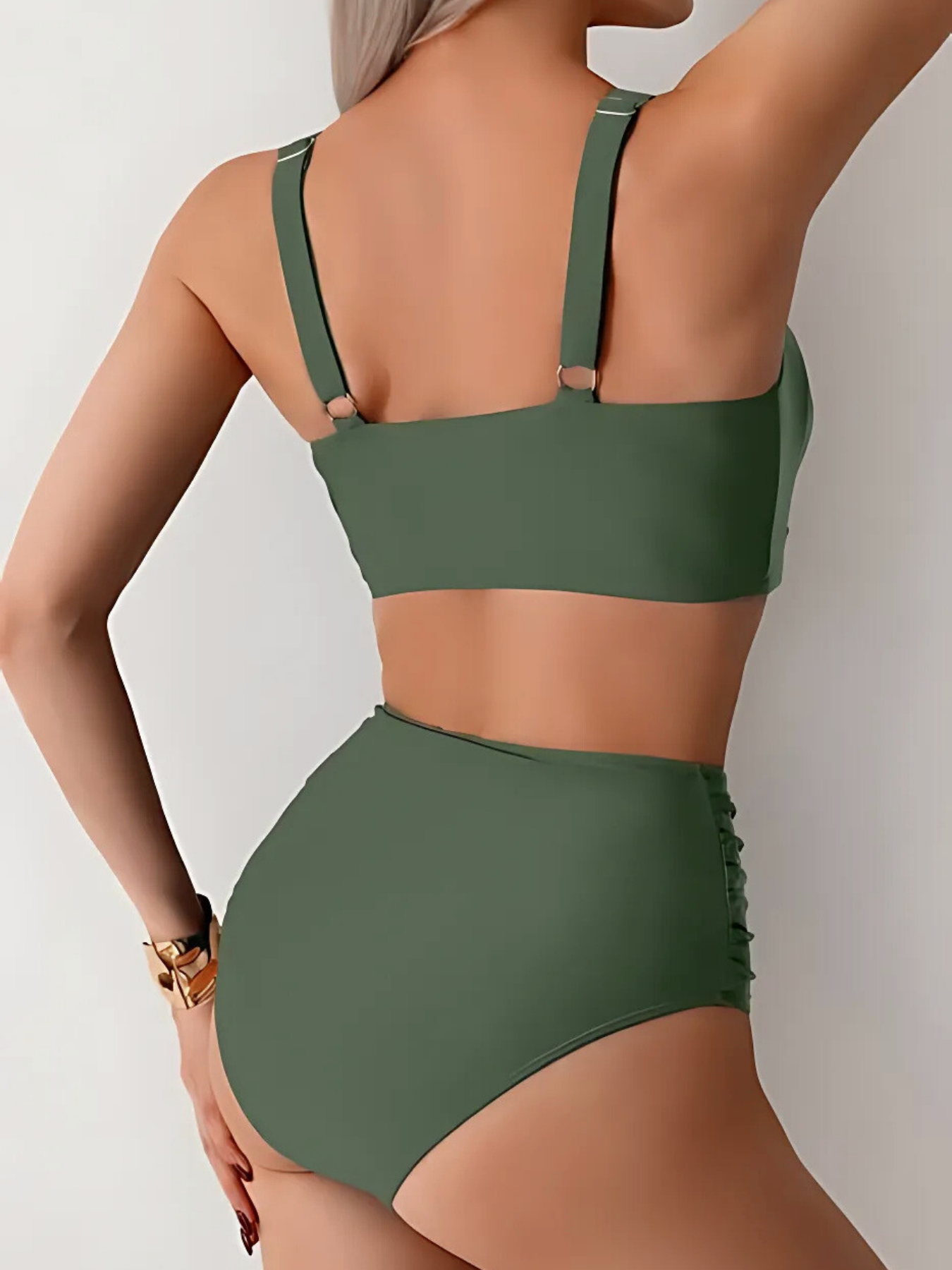 Faye™ Ruched High-Waist Bikini Set
