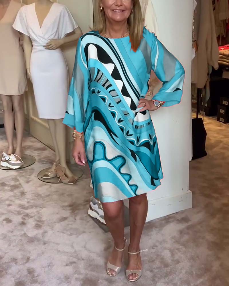 Vibrara™ Abstract Shift Dress