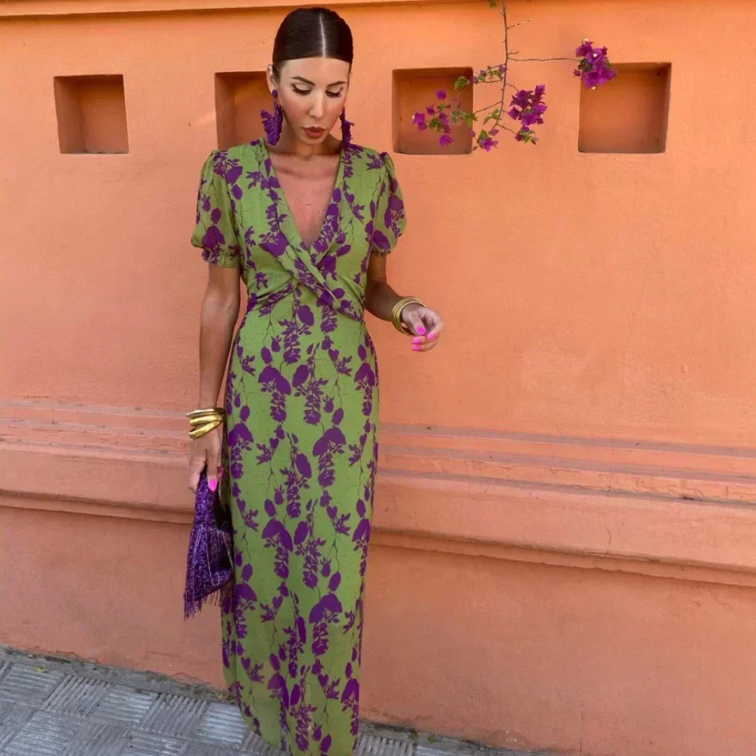 Verity™ Floral Drape Maxi Dress