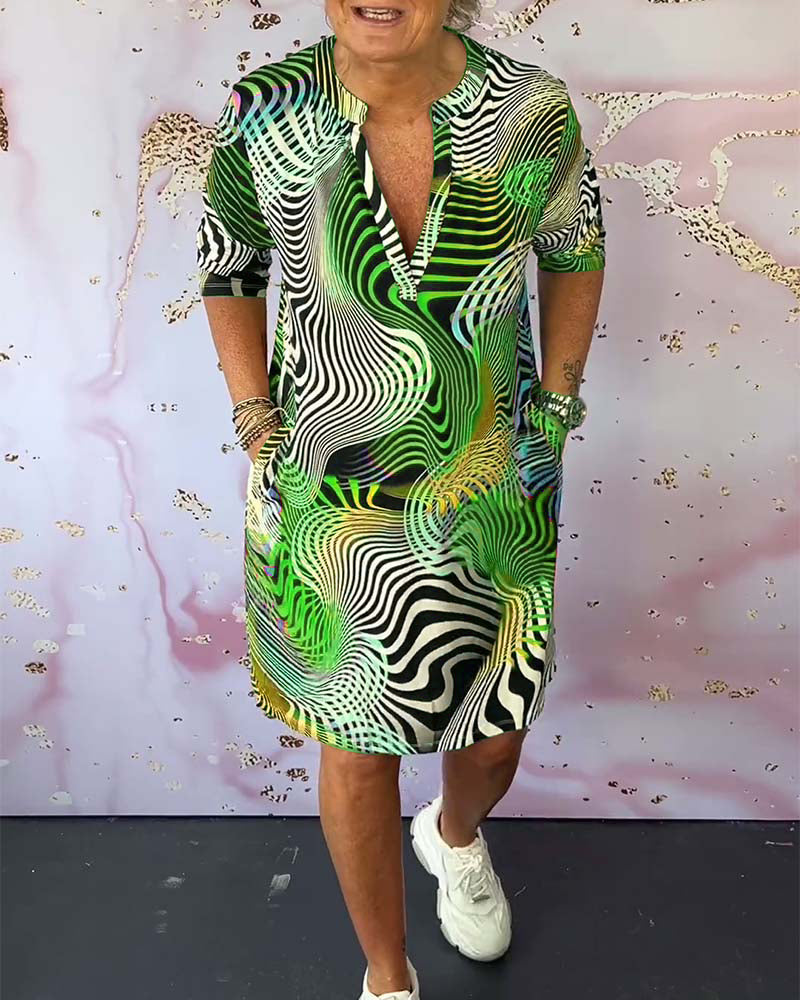 Summer | Colourful V-neck Dress