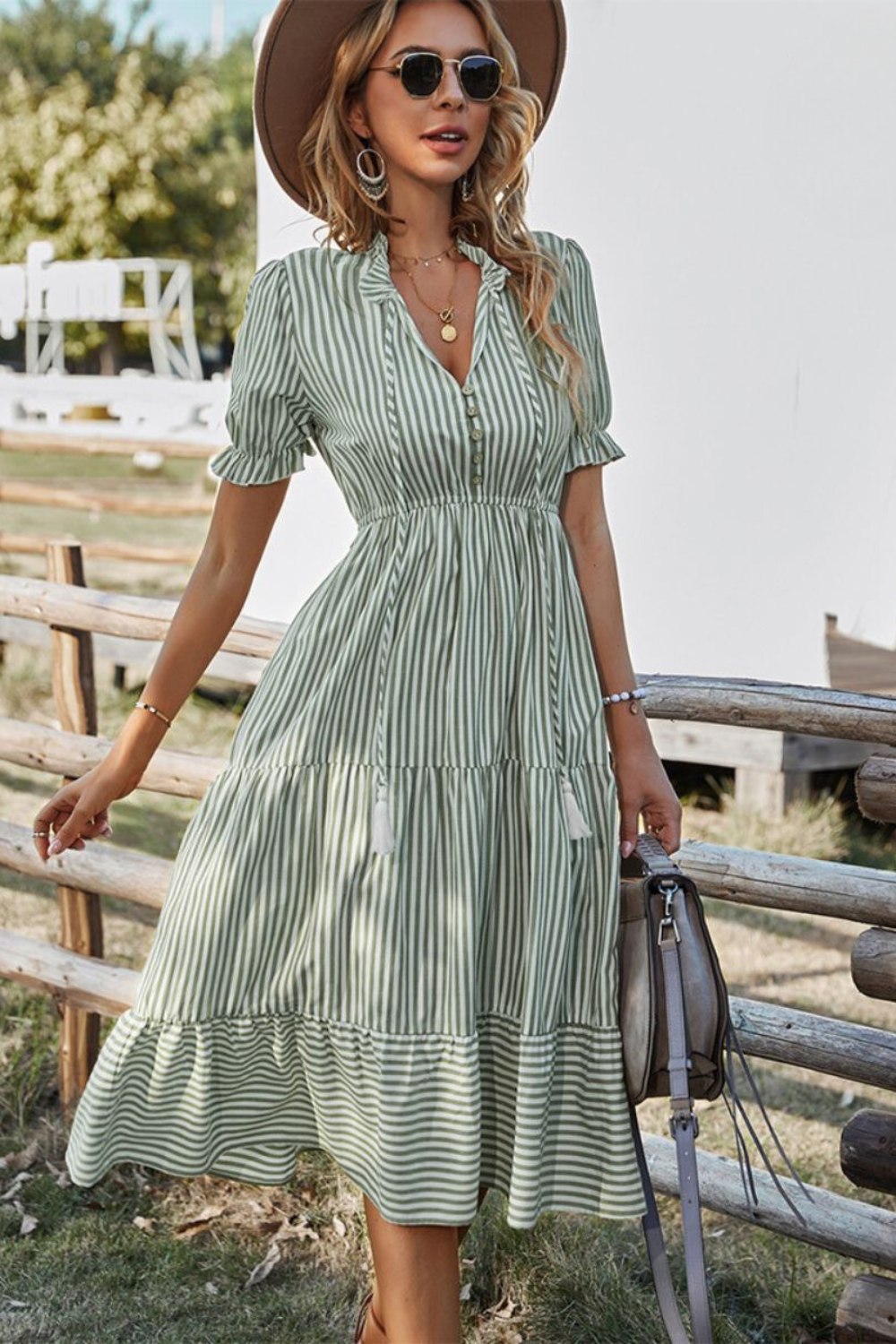 Meadowlane™ Button-Front Summer Dress