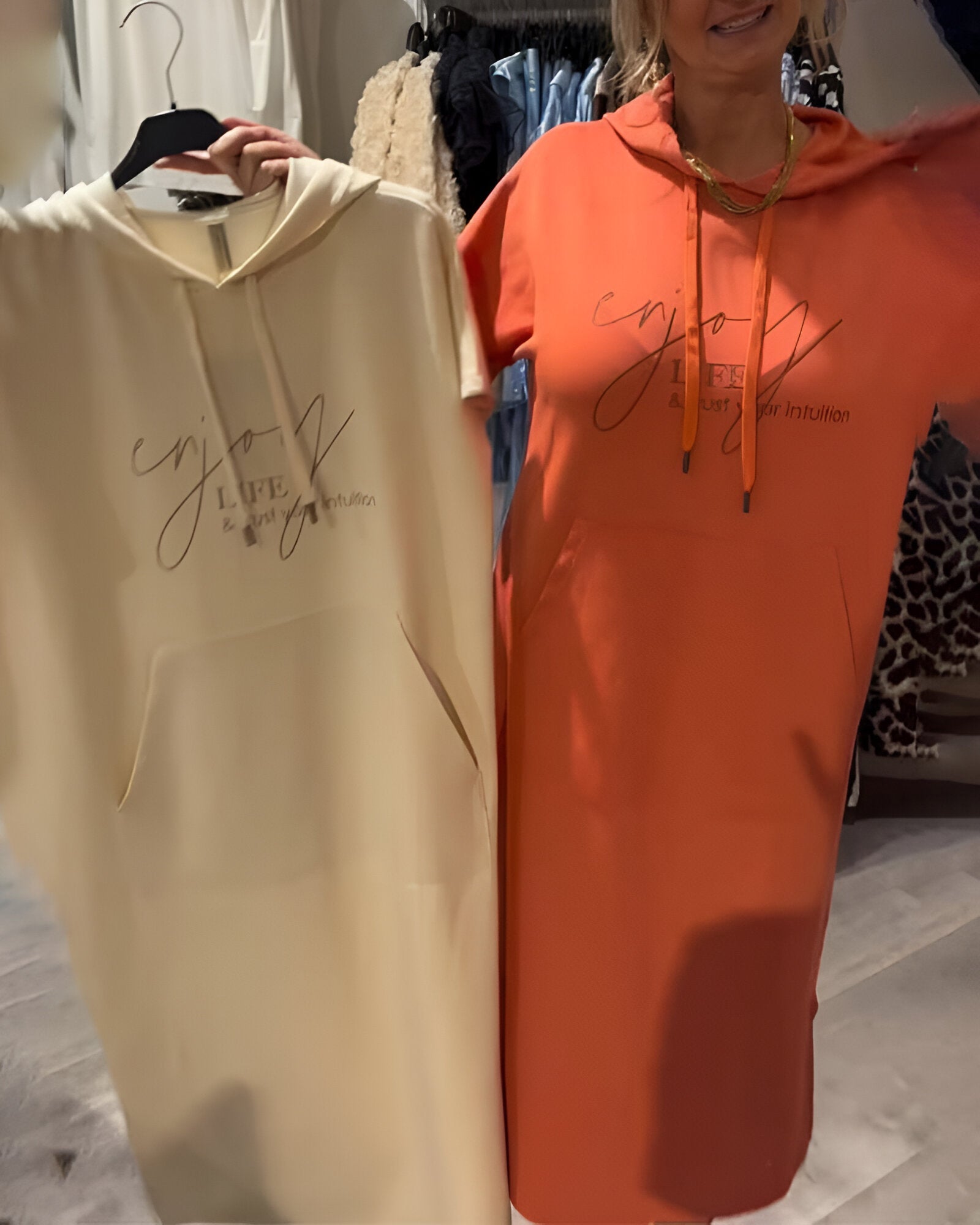 Tannika™ Hooded Midi Sweatdress