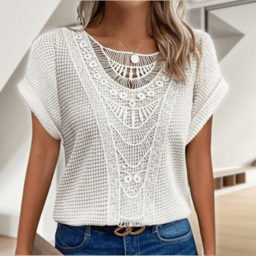 Maisie™ Crochet Neck Tee