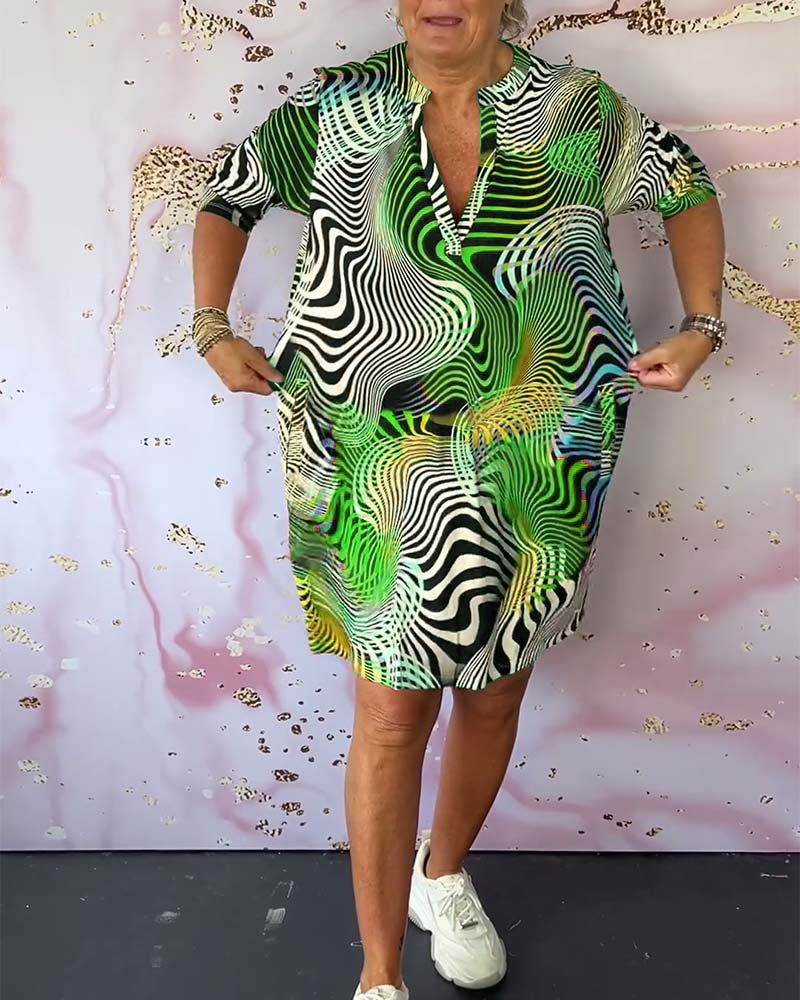 Summer | Colourful V-neck Dress