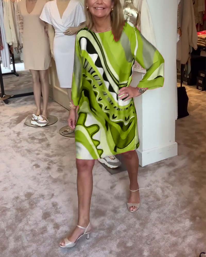 Vibrara™ Abstract Shift Dress