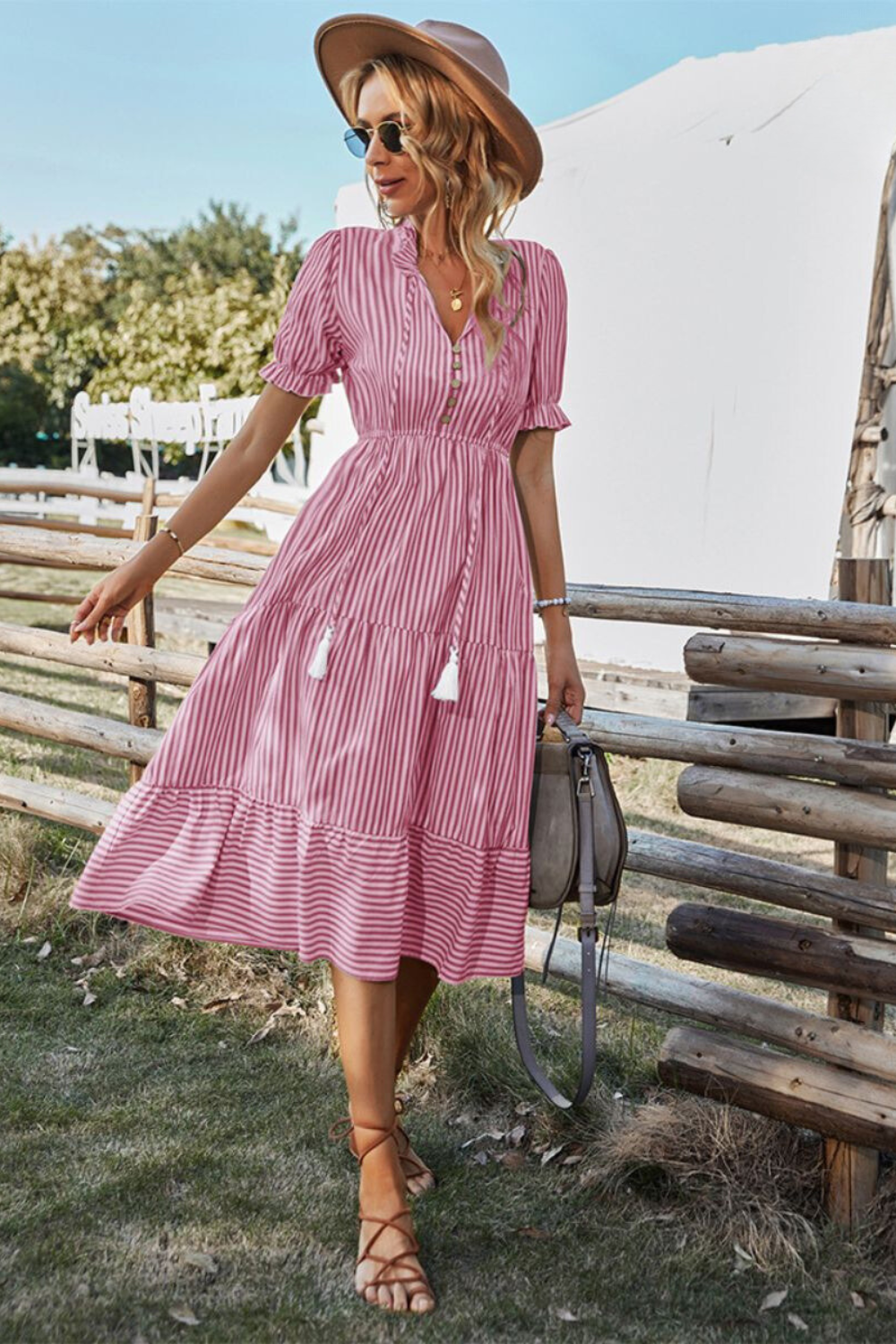 Meadowlane™ Button-Front Summer Dress