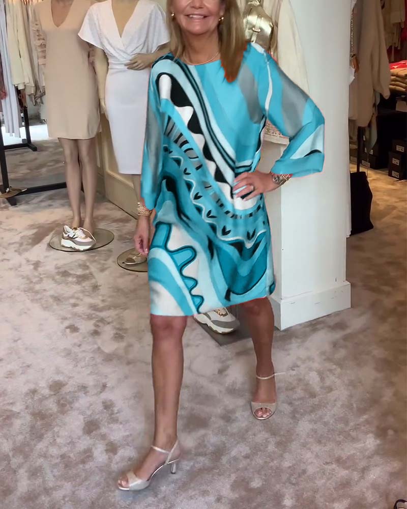 Vibrara™ Abstract Shift Dress
