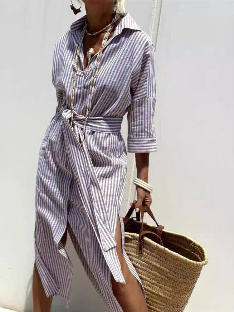 Maristripe™ Coastal Shirt Dress