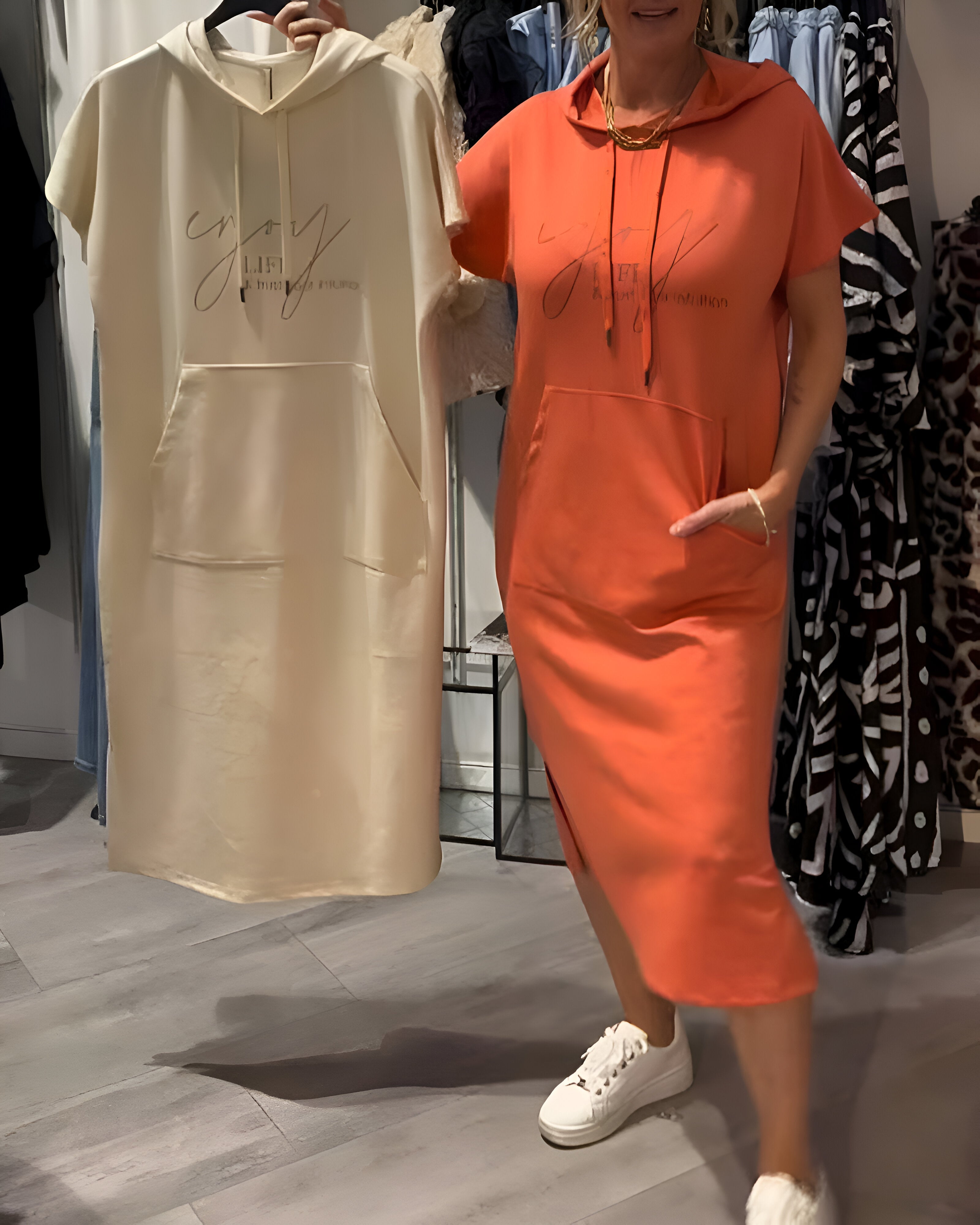 Kayleigh™ Drawstring Hoodie Dress