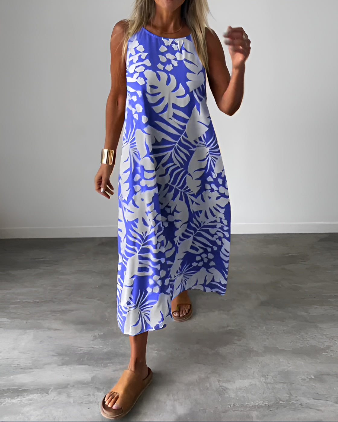 Solavie™ Palm Breeze Dress