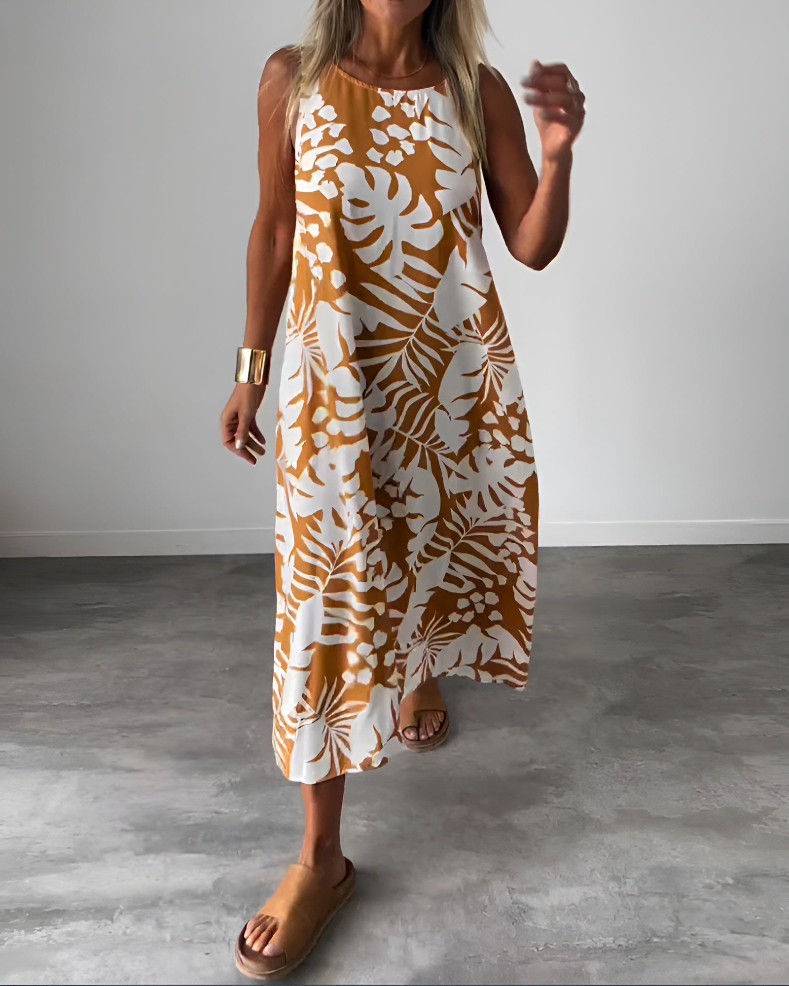 Solavie™ Palm Breeze Dress