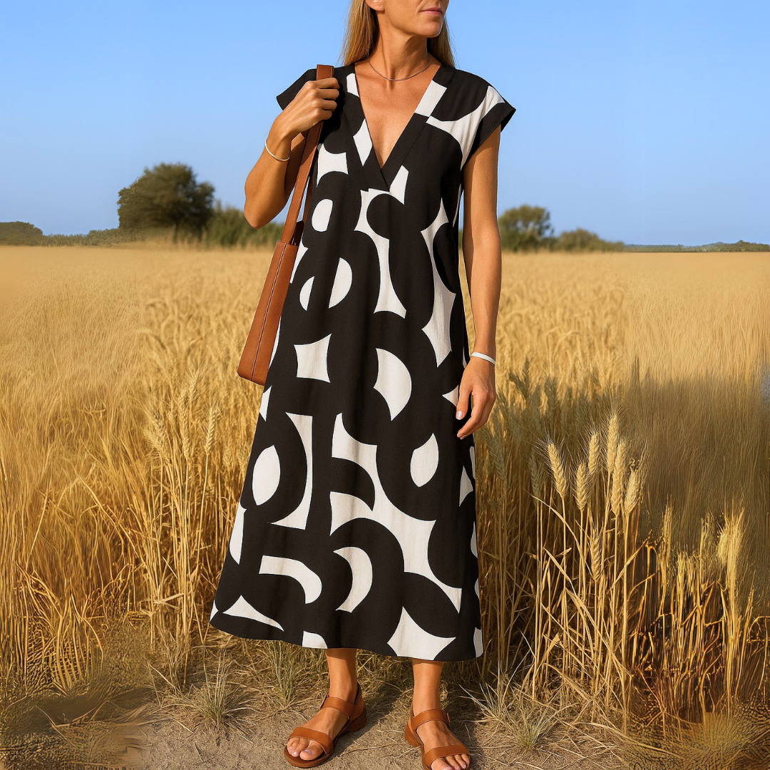 Alvessa™ Bold Waves Maxi Dress