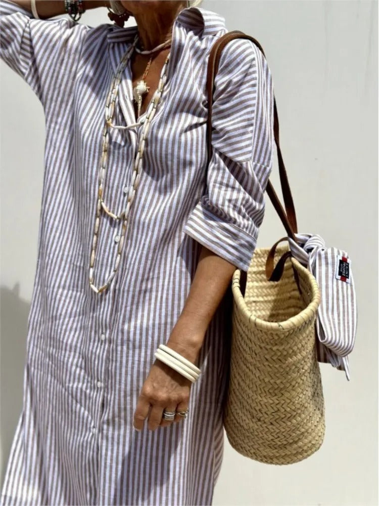 Maristripe™ Coastal Shirt Dress