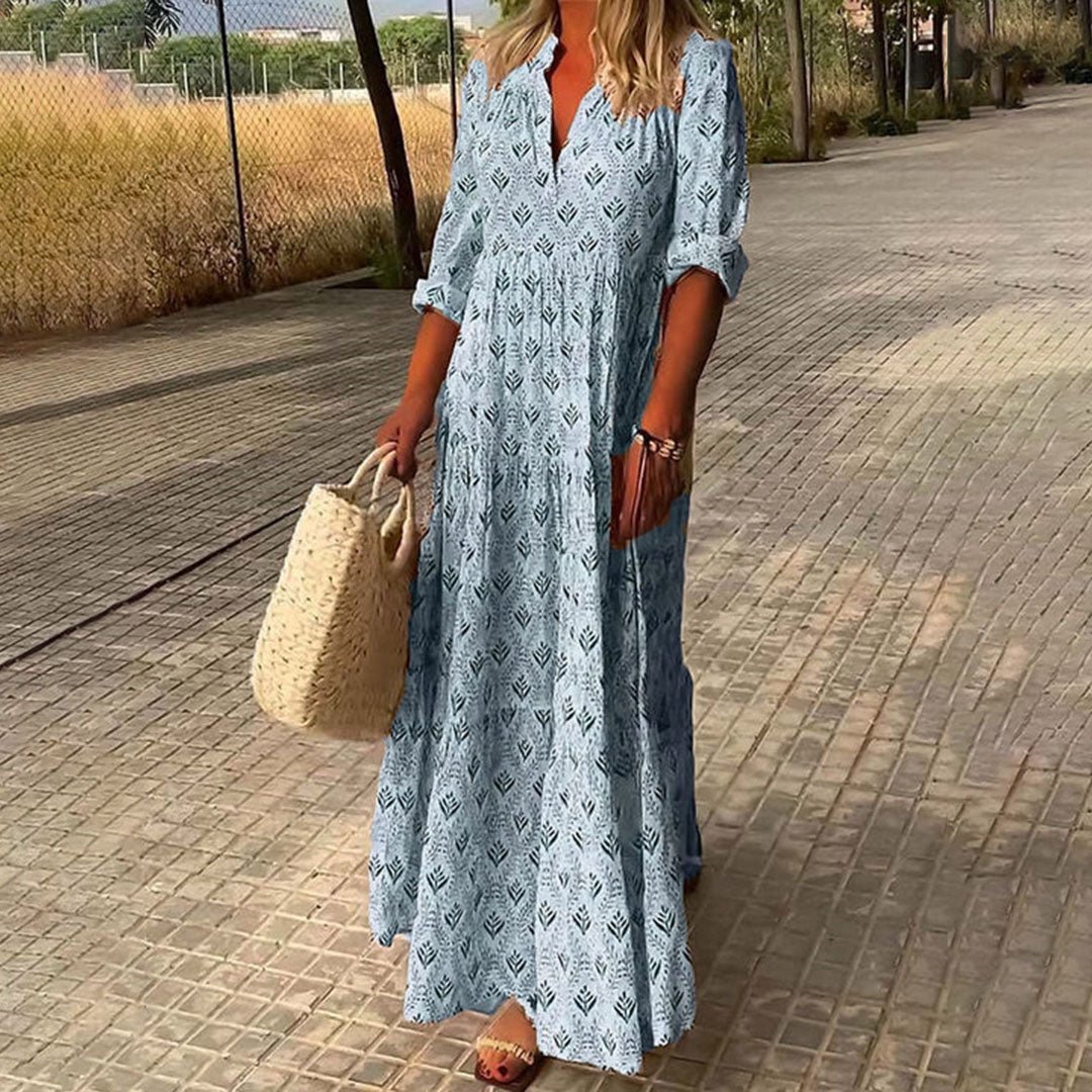 Elowen™ Breezy Maxi Shirt Dress