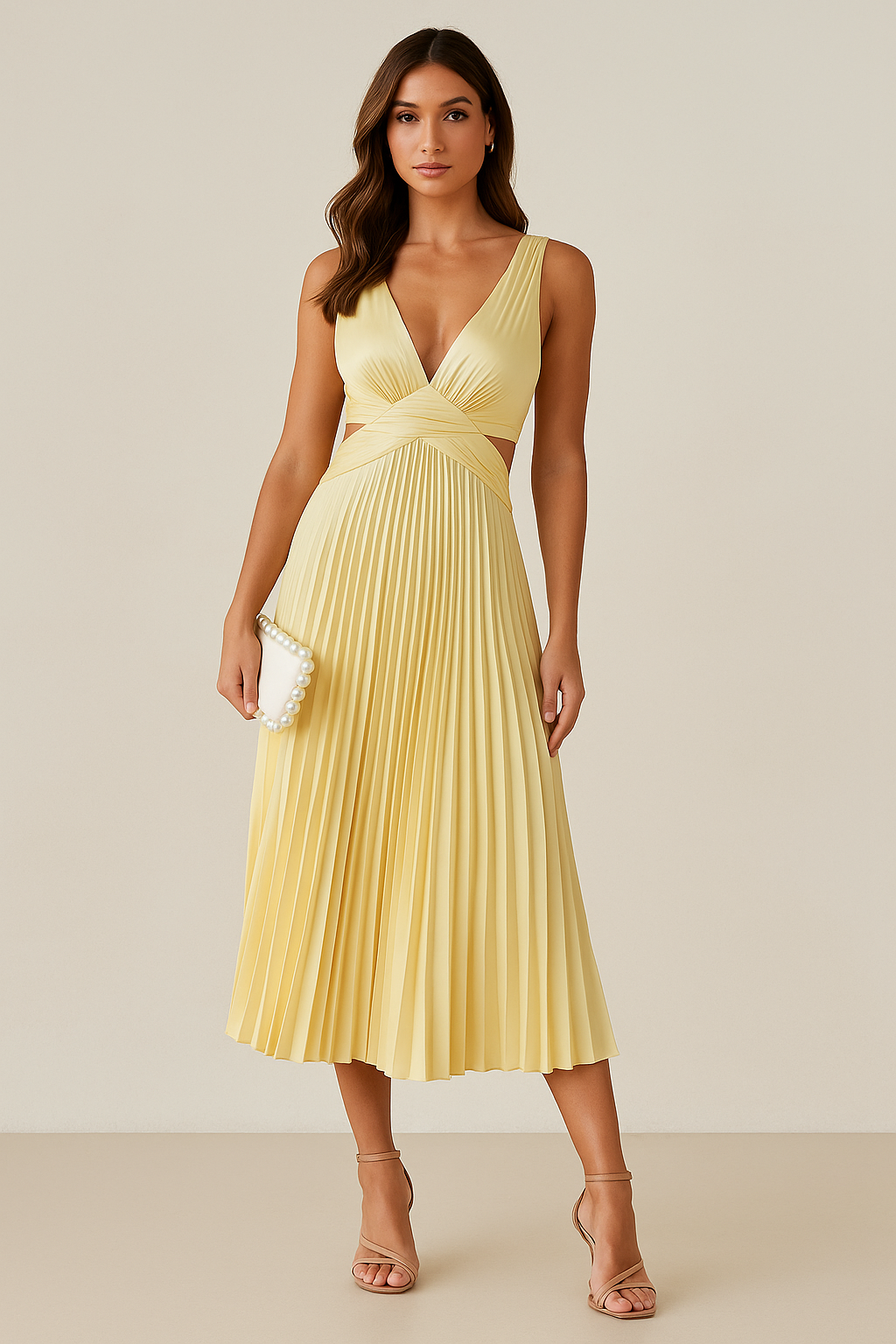 Isla™ Twist Pleated Dress