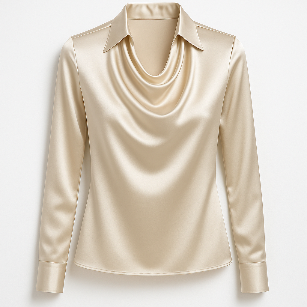 Adele™ Draped Collar Blouse