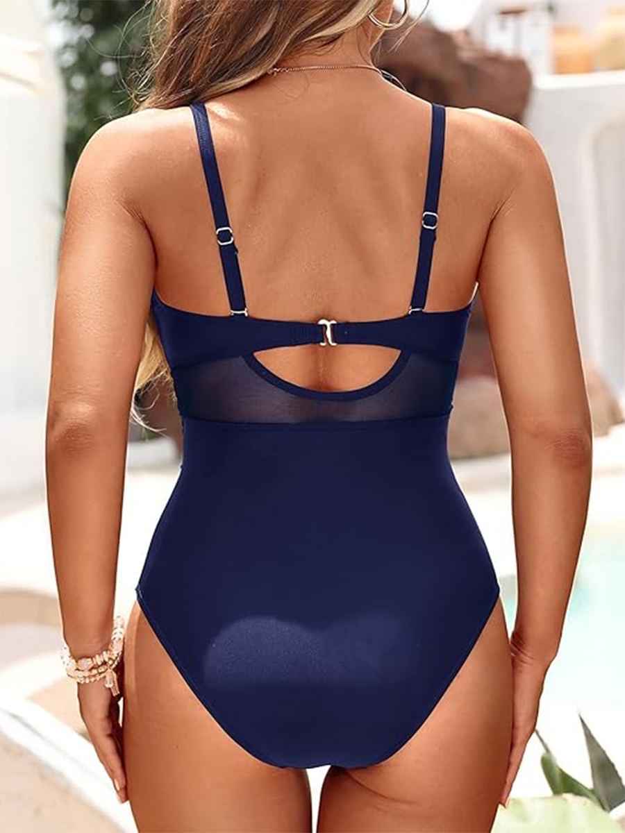 Lilia | One-Piece Swimsuit with Shaping Transparencies