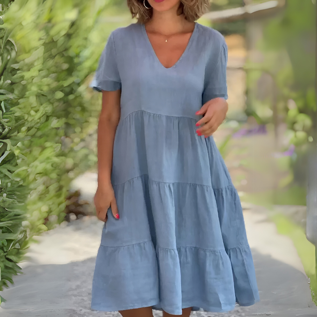 Solyne™ Swing Tiered Dress
