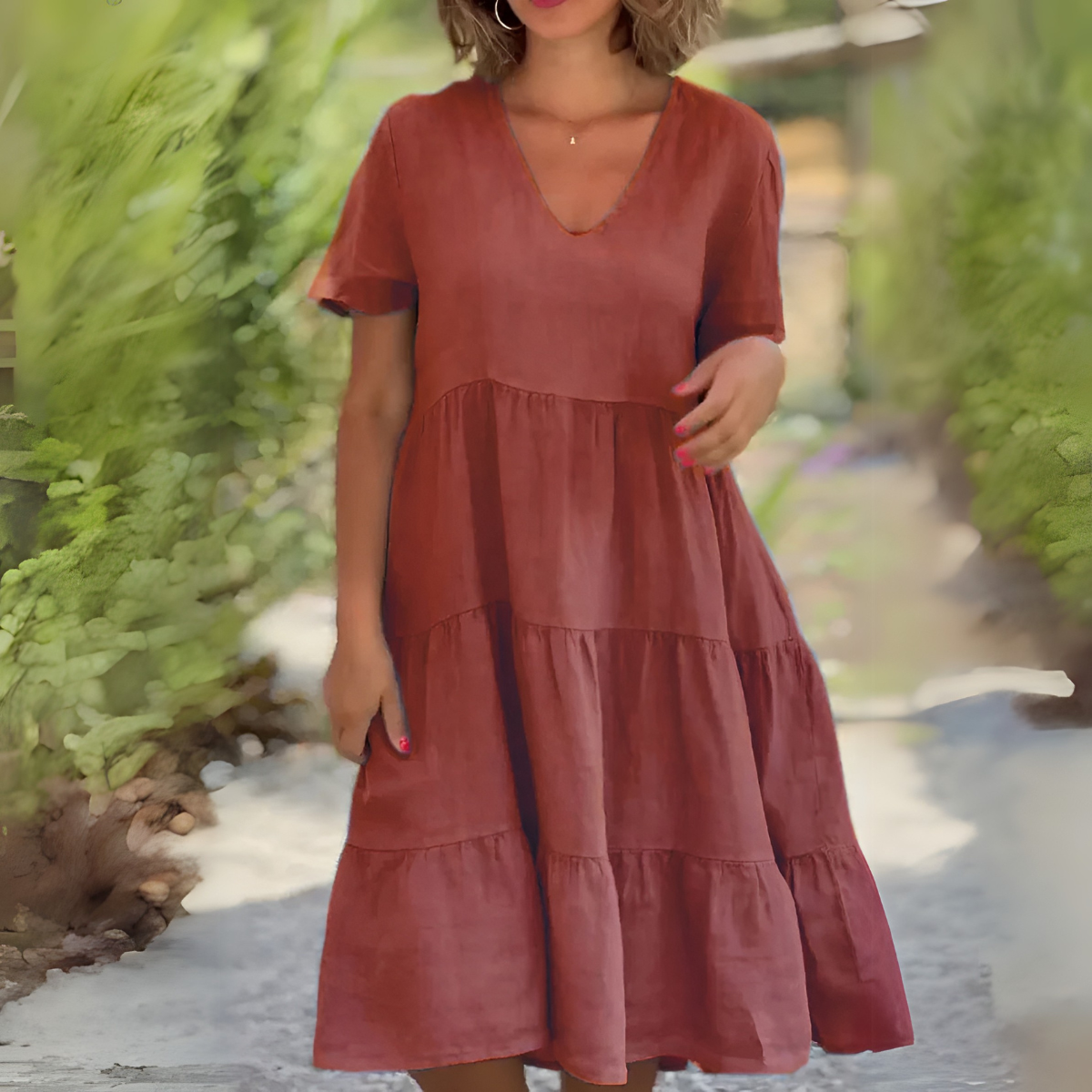 Solyne™ Swing Tiered Dress