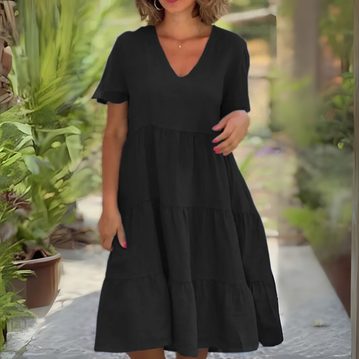 Solyne™ Swing Tiered Dress