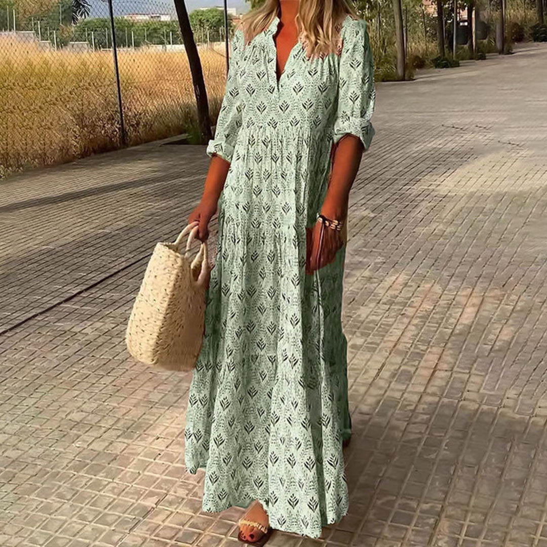 Elowen™ Breezy Maxi Shirt Dress