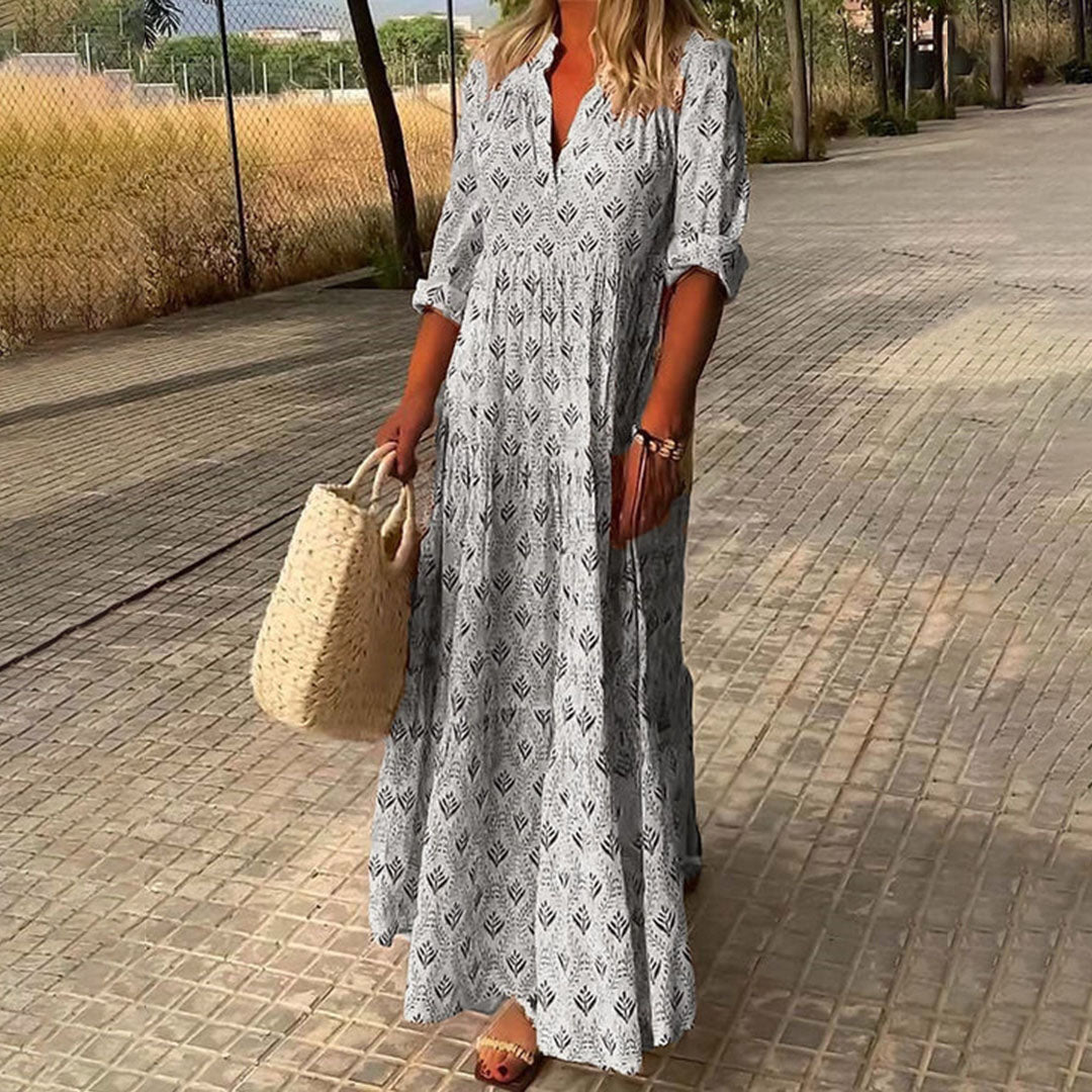 Elowen™ Breezy Maxi Shirt Dress