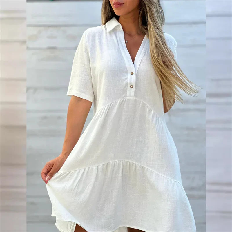 Lunara™ Relaxed Summer Shirt Dress
