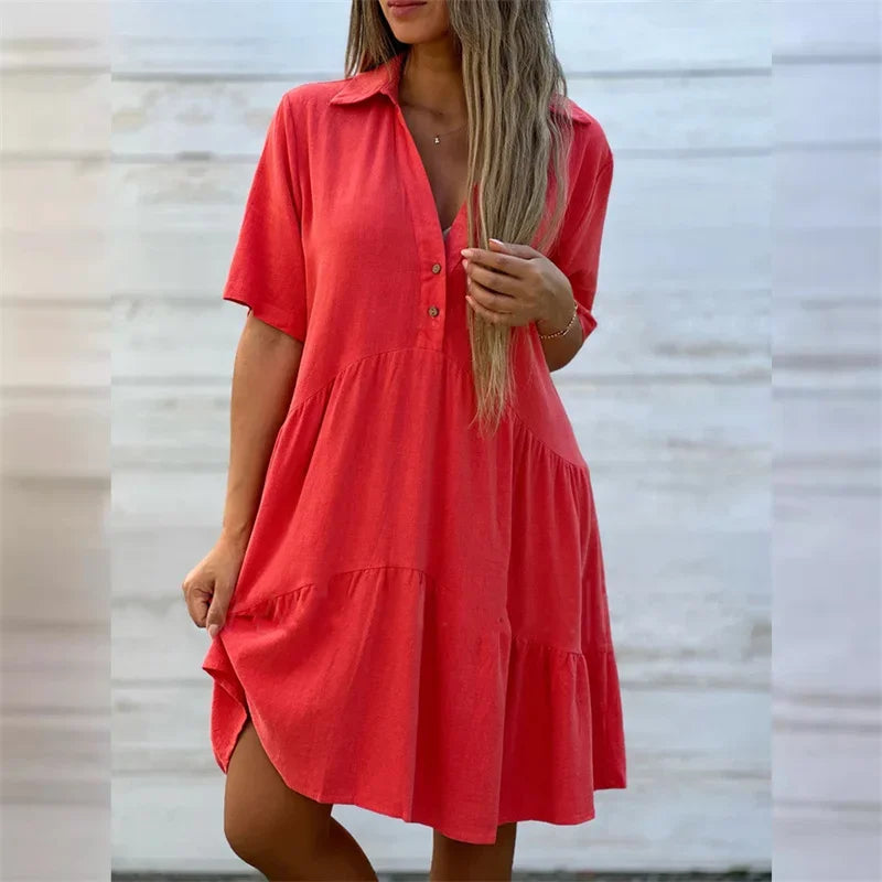 Lunara™ Relaxed Summer Shirt Dress