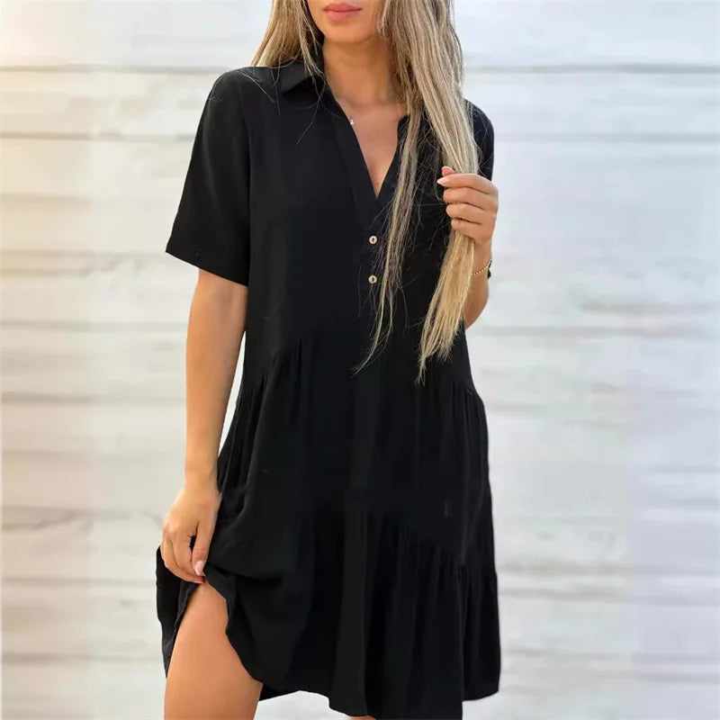 Lunara™ Relaxed Summer Shirt Dress