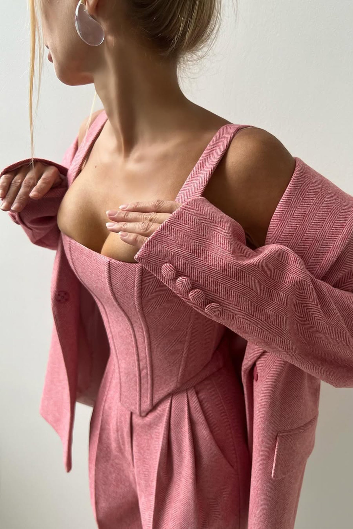 Michelle - Three-piece Set with Double Checked Blazer