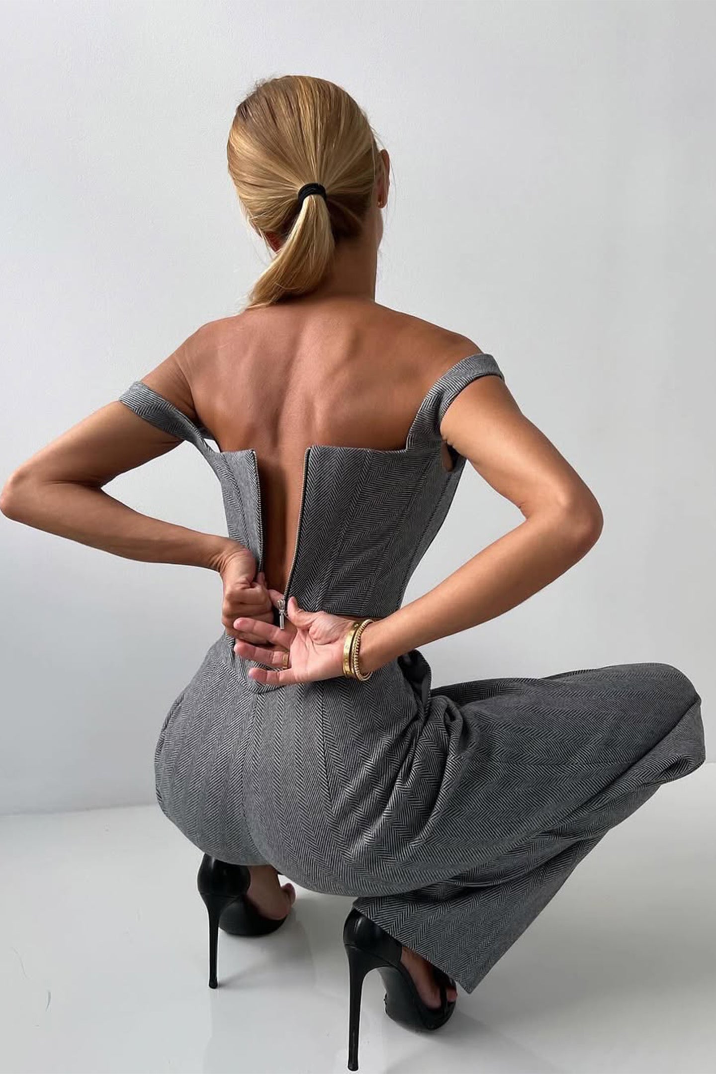 Michelle - Three-piece Set with Double Checked Blazer