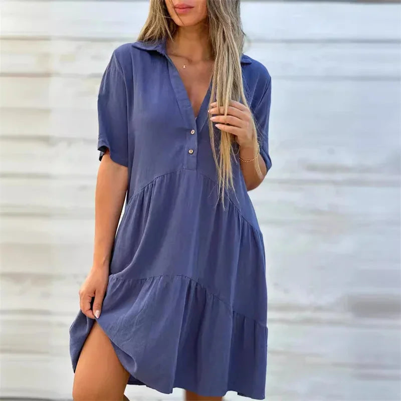 Lunara™ Relaxed Summer Shirt Dress
