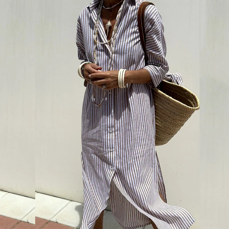 Faye™ Striped Shirt Dress