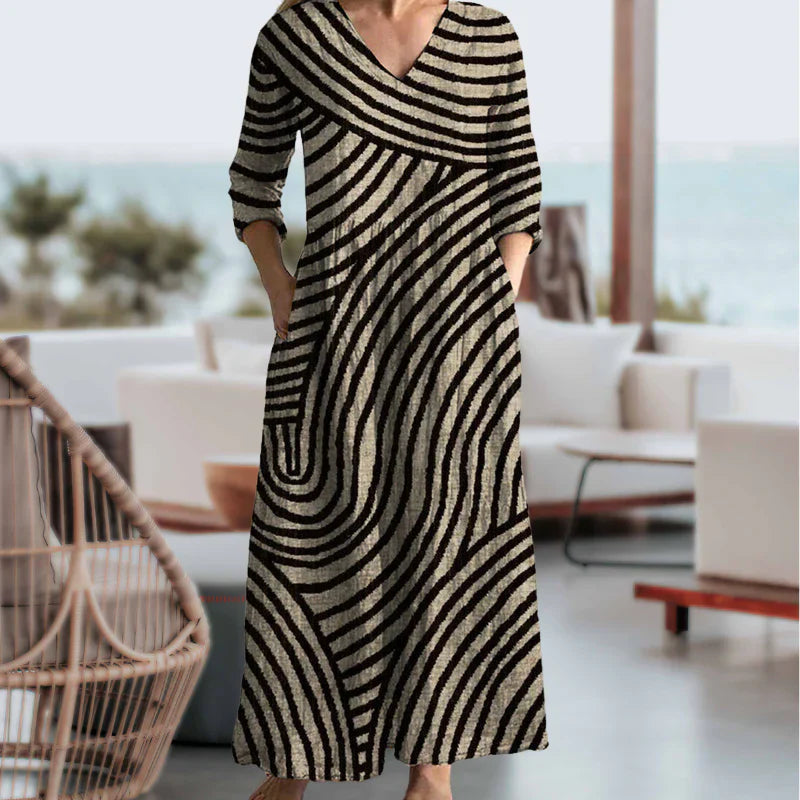 Lauren | Vintage Striped Maxi Dress