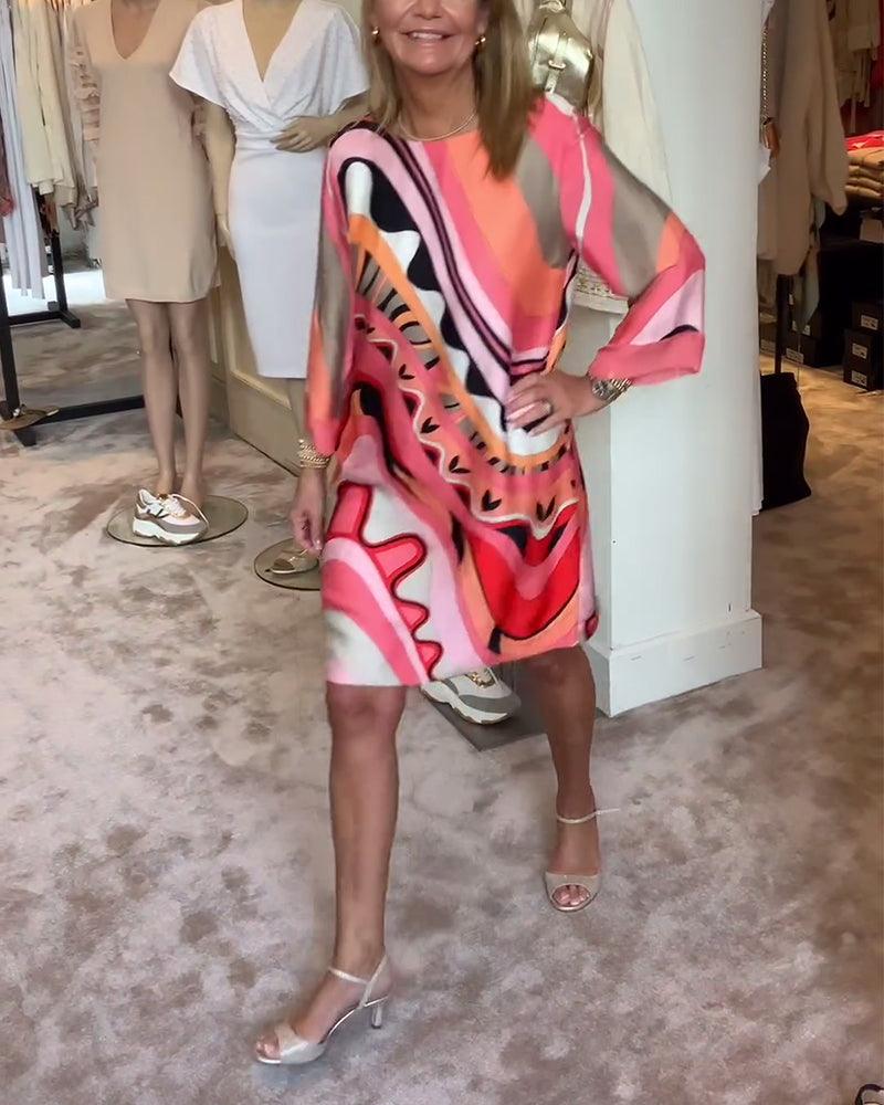 Vibrara™ Abstract Shift Dress