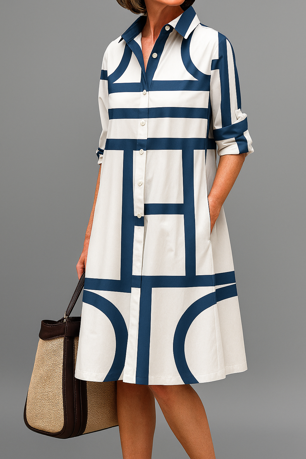 Marcelline™ Geometric Shirt Dress