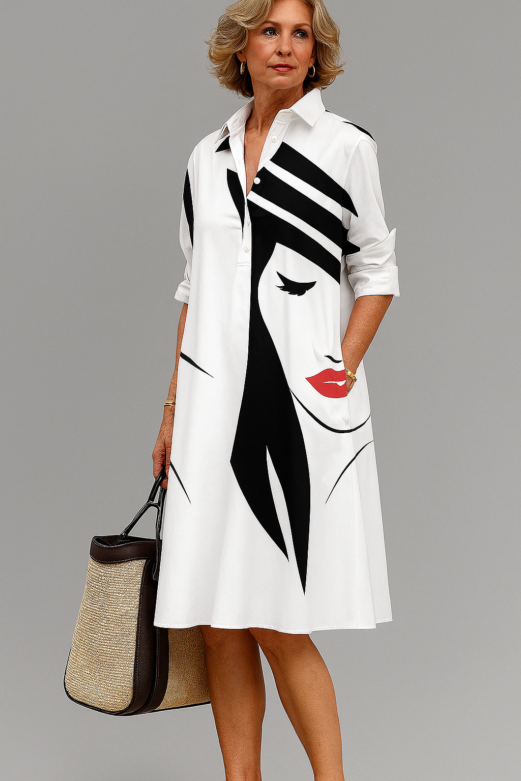 Bellavéra™ Abstract Muse Shirt Dress