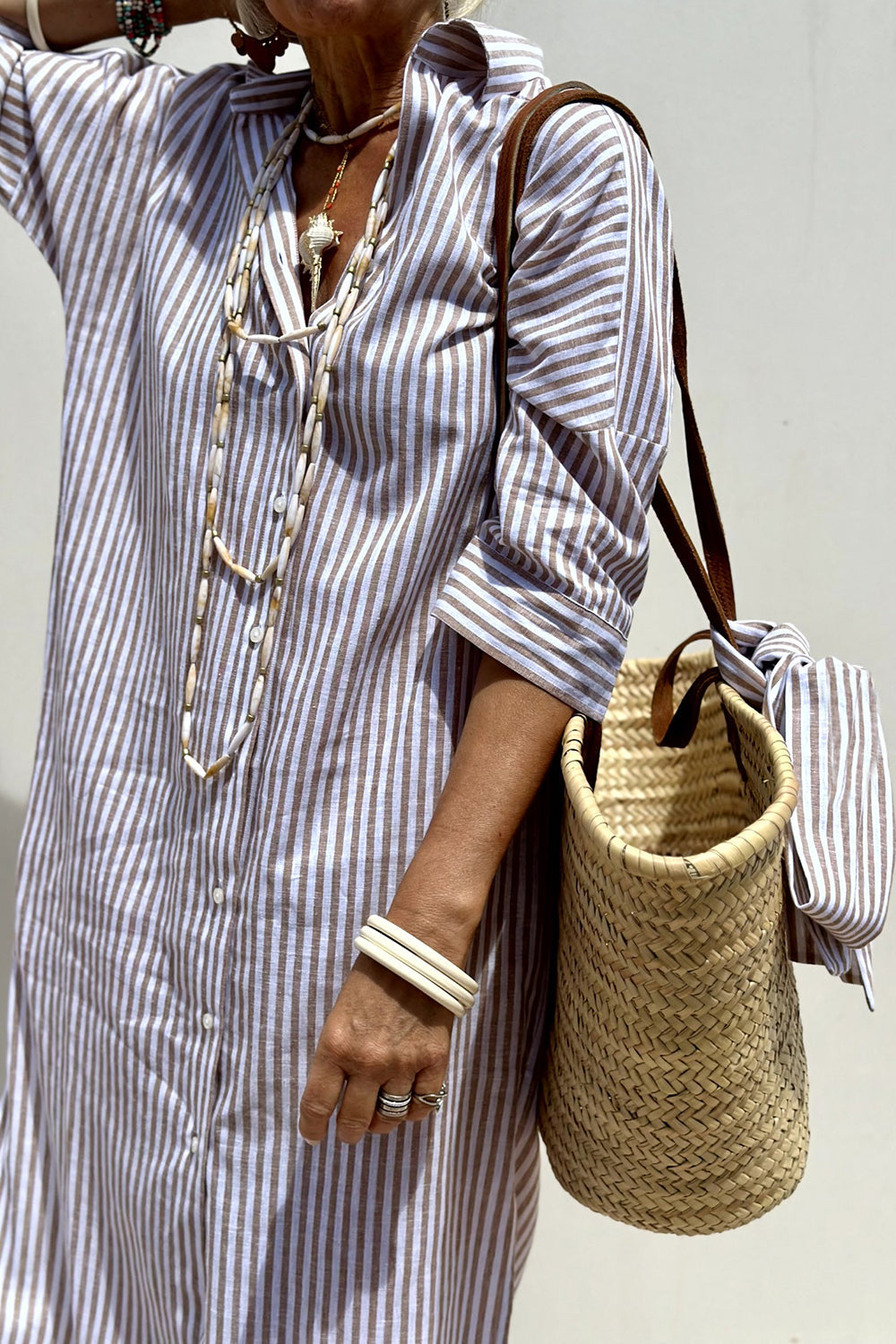 Seabourne™ Striped Maxi Shirt Dress