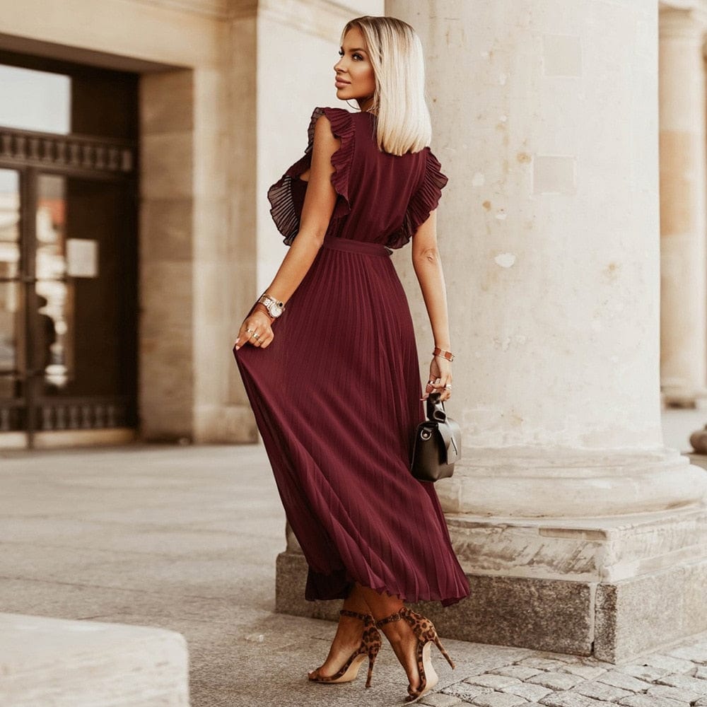Marvella™ Pleated Elegance Dress
