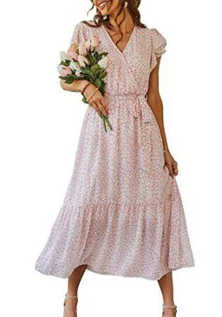 Petalora™ Wrap Midi Dress