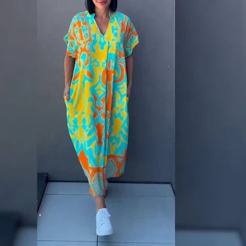 Zeraya™ Tropical Glow Maxi Dress
