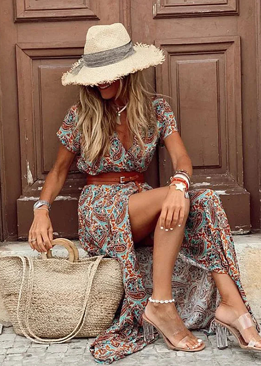 Sorelia™ Boho Split Maxi Dress