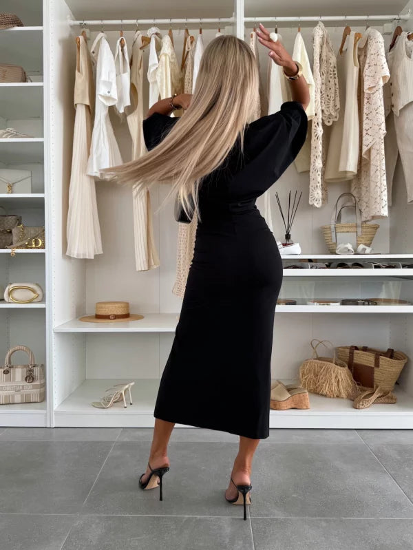 Tessa™ Ruched Slit Dress