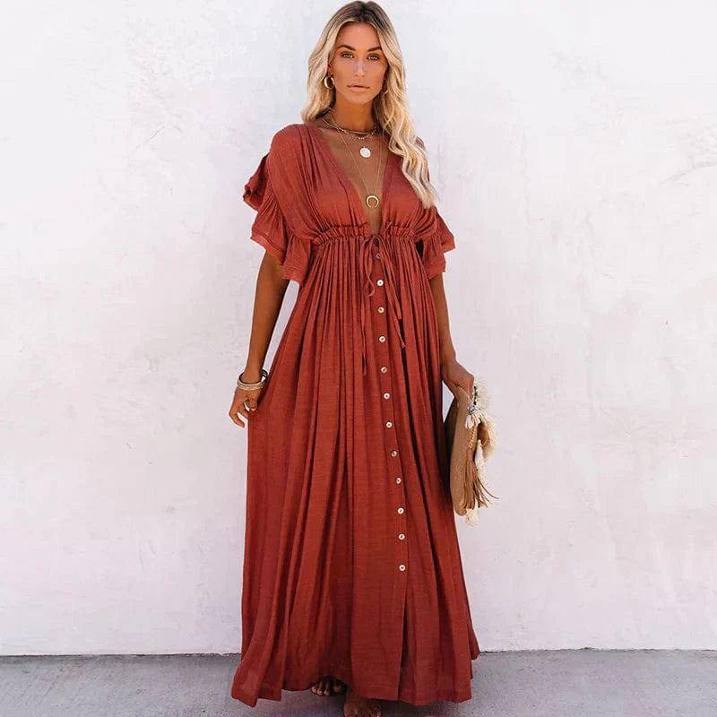 Terracorra™ Buttoned Maxi Gown