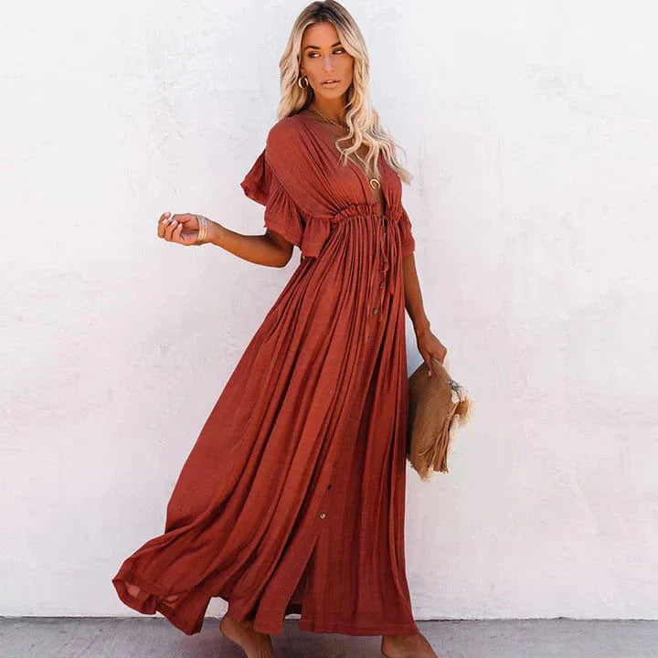 Terracorra™ Buttoned Maxi Gown
