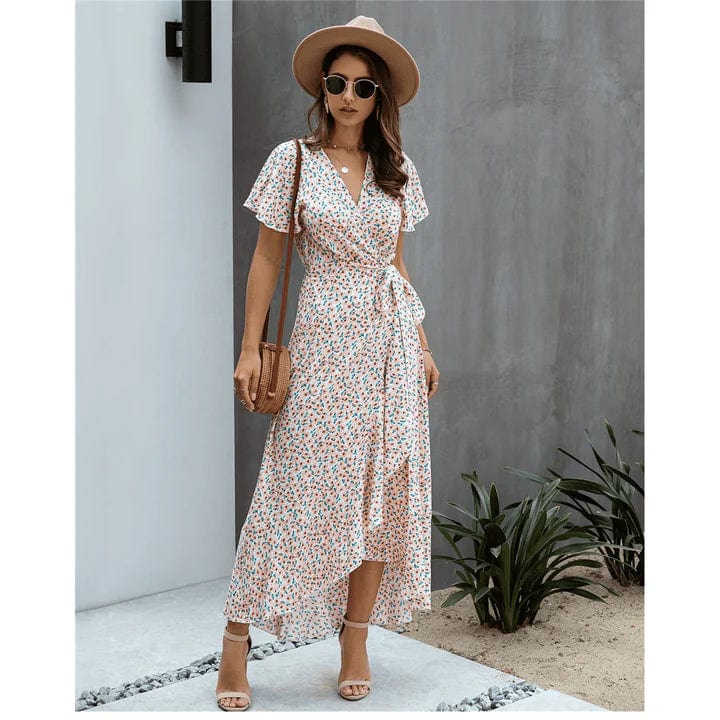 Petalora™ Wrap Midi Dress