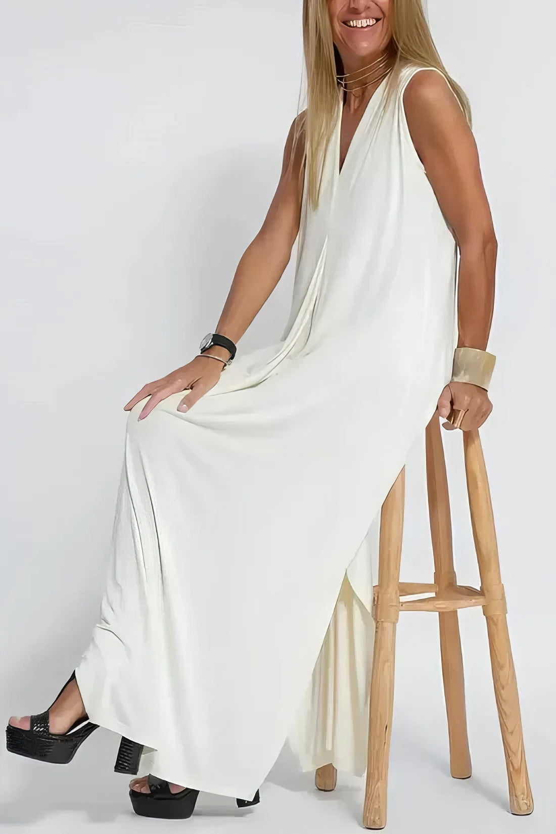 Lunessa™ Sleeveless Drape Dress